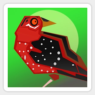 Strawberry Finch Sticker